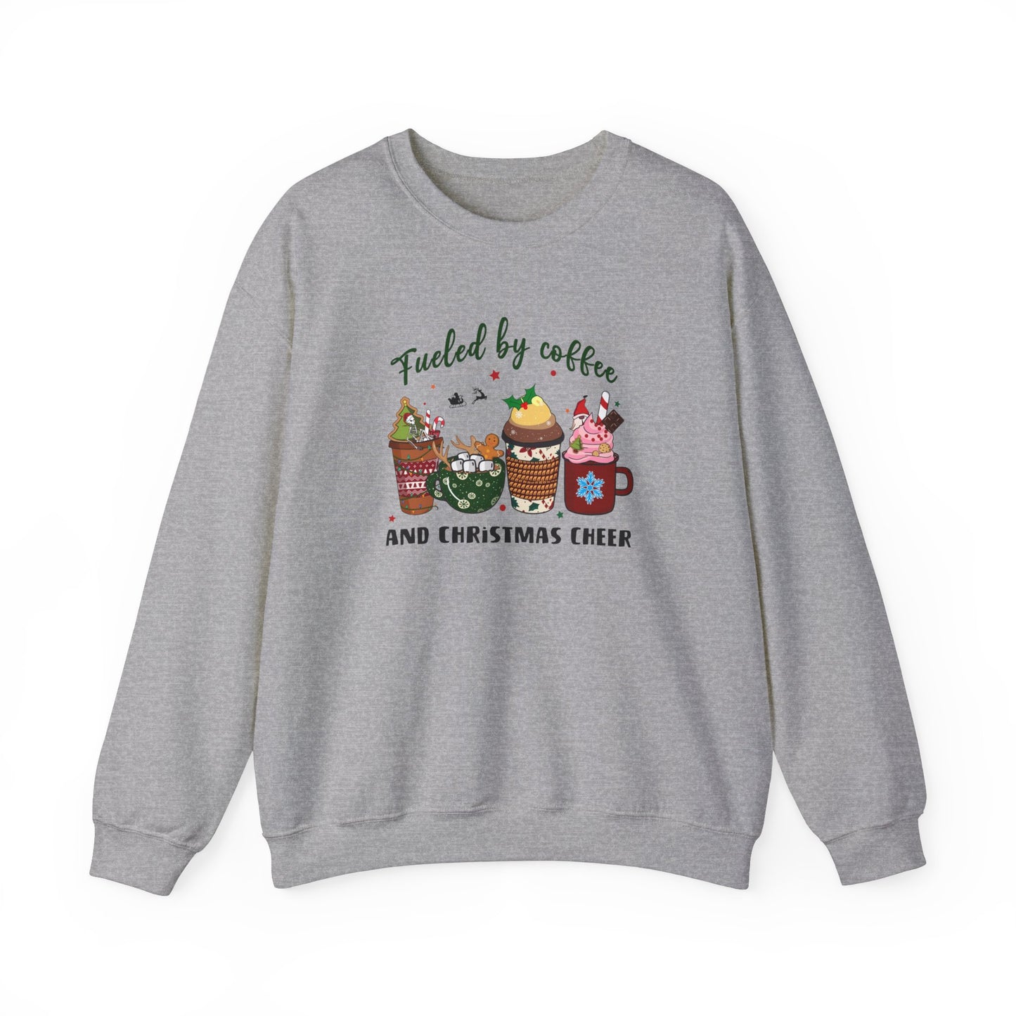 Fueled by Coffee and Christmas Cheer Crewneck Sweatshirt