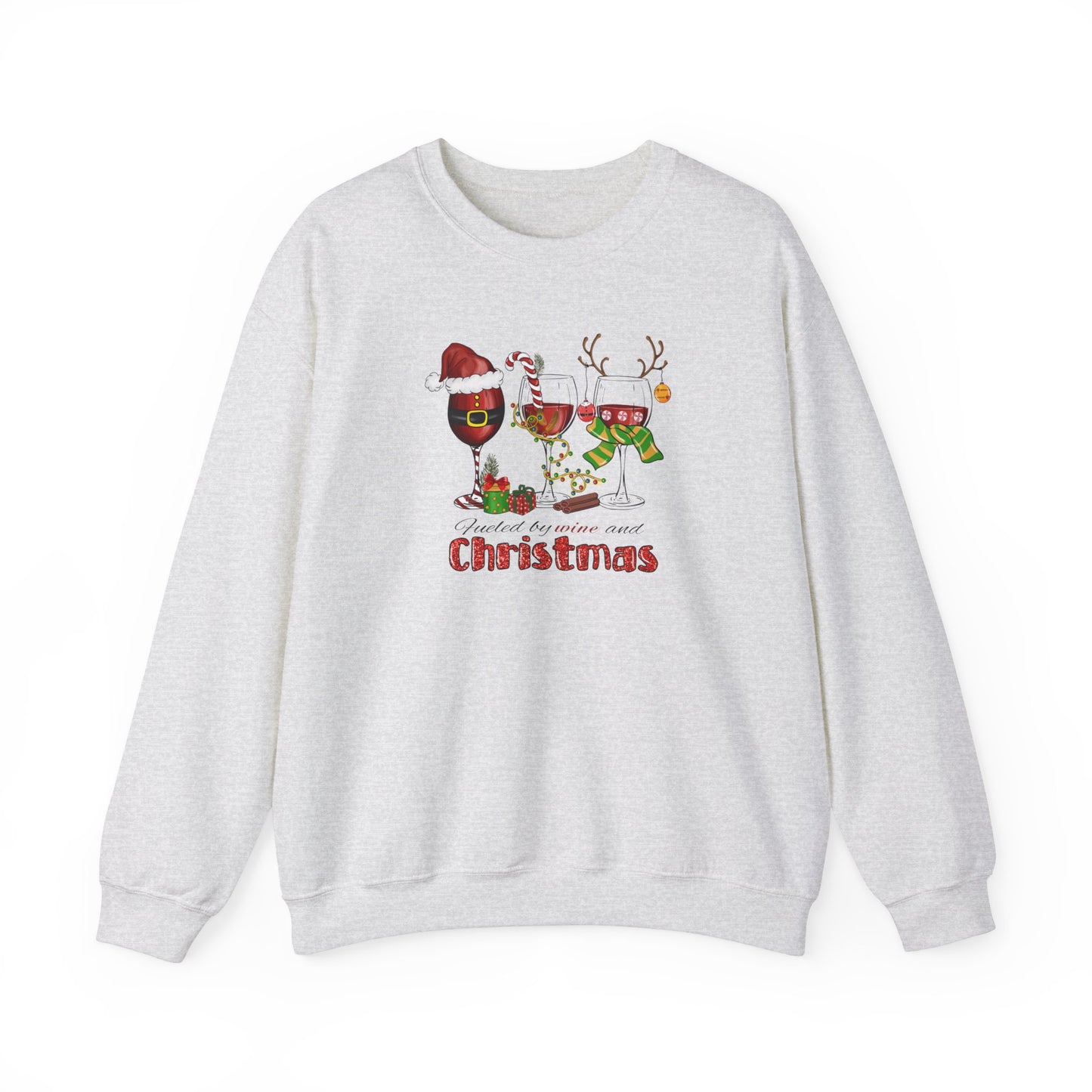 Fueled by Wine and Christmas Crewneck Sweatshirt