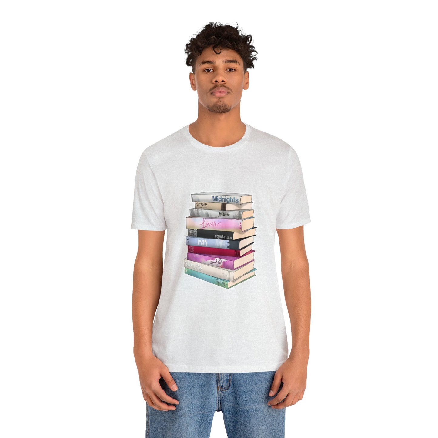 Taylor Swift Albums as Books-Unisex Jersey Short Sleeve Tee