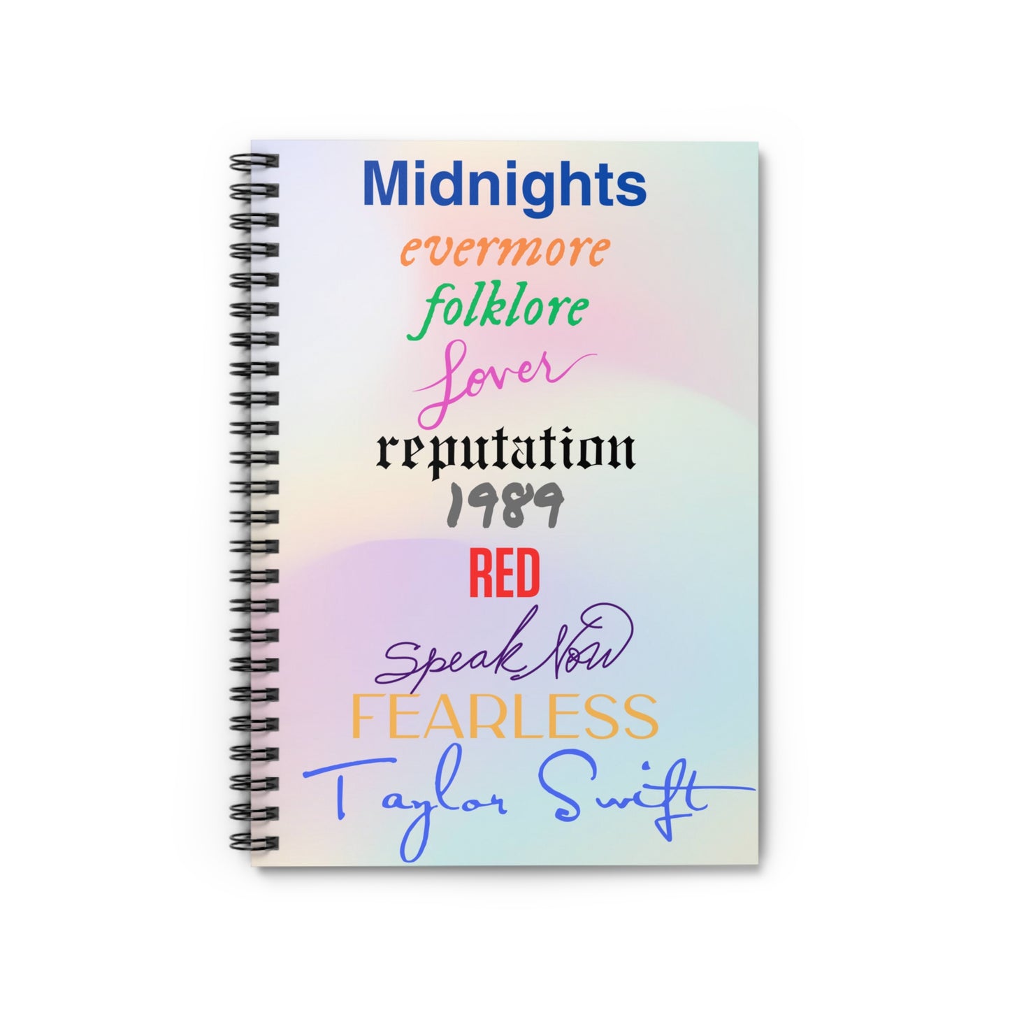 Taylor Swift ERAS Spiral Notebook - Ruled