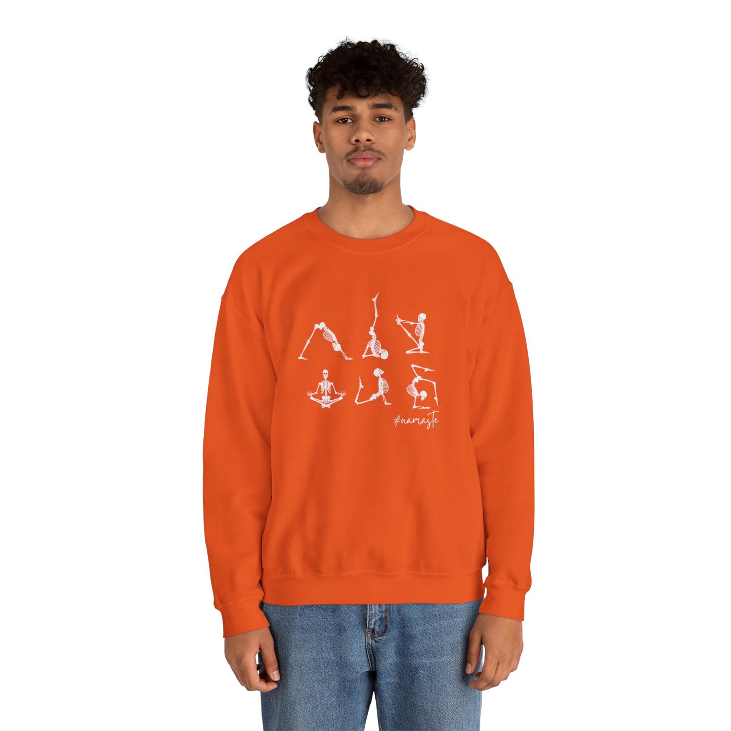 Halloween-Skeleton Yoga-Unisex Crewneck Sweatshirt