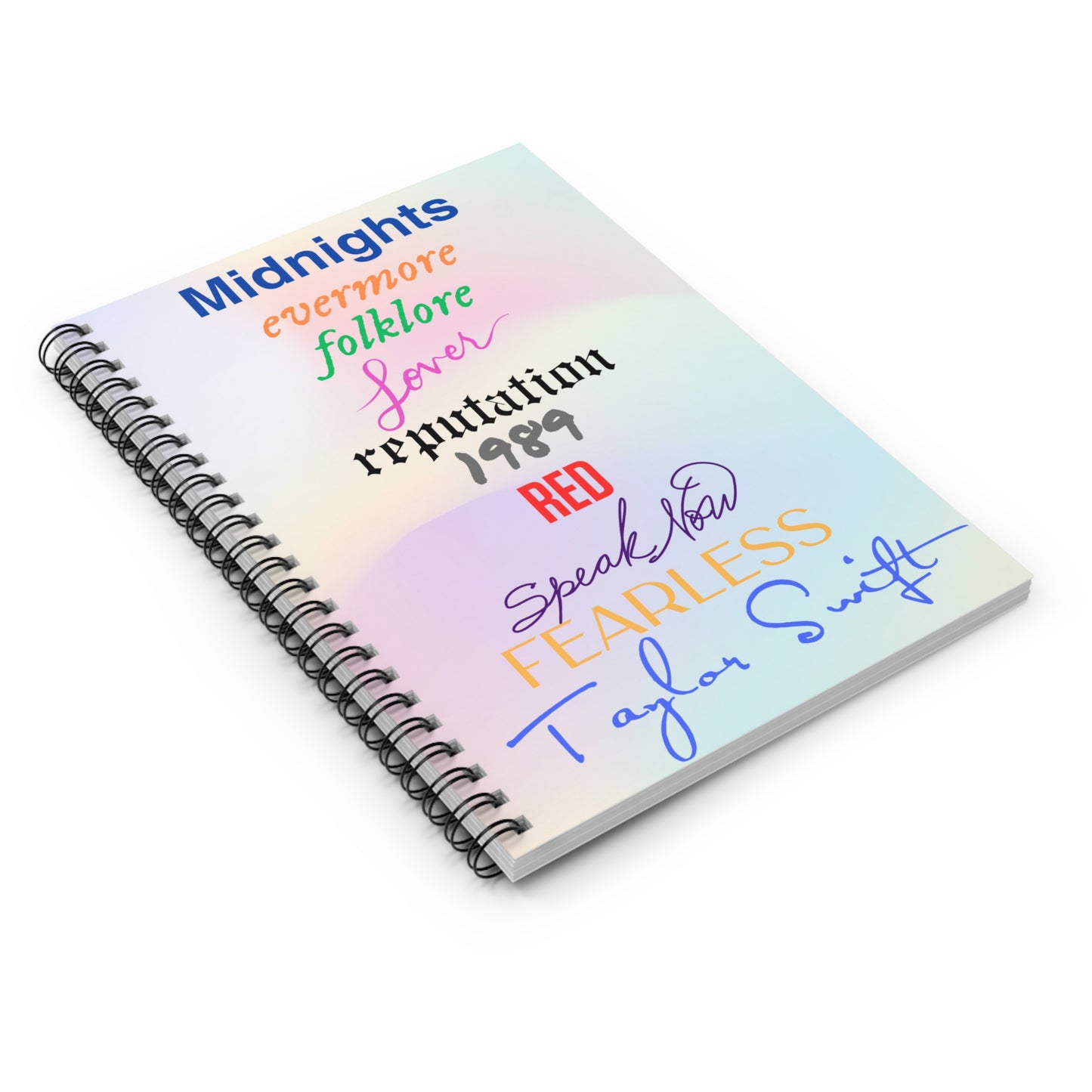 Taylor Swift ERAS Spiral Notebook - Ruled