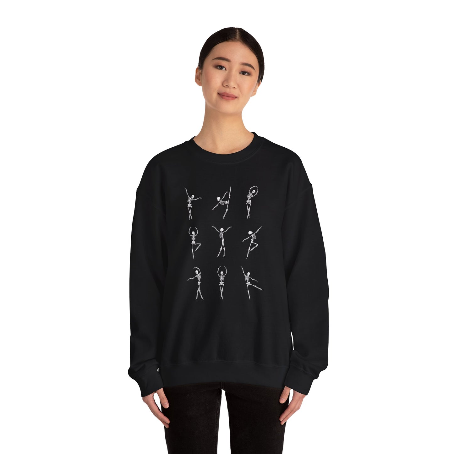 Halloween-Skeleton Ballet Crewneck Sweatshirt