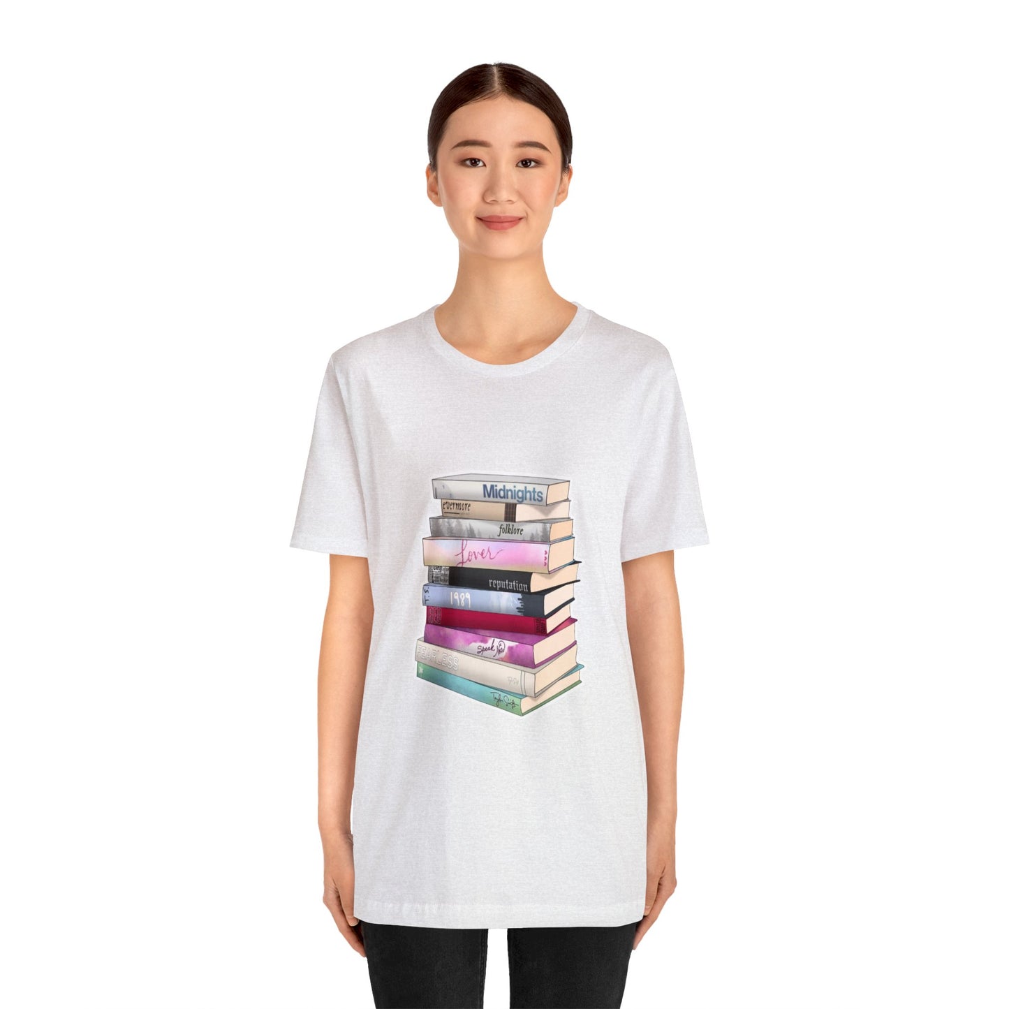 Taylor Swift Albums as Books-Unisex Jersey Short Sleeve Tee