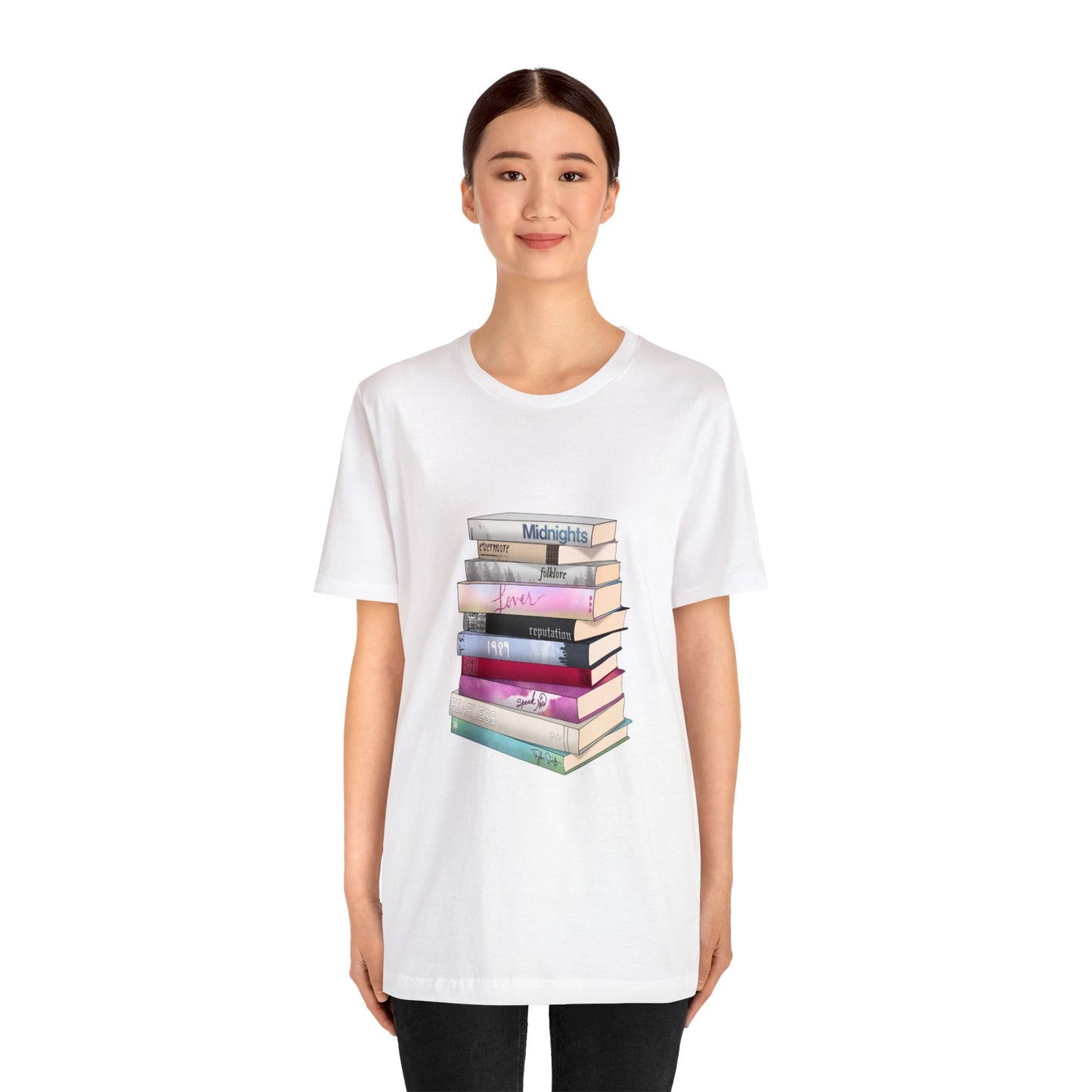 Taylor Swift Albums as Books-Unisex Jersey Short Sleeve Tee