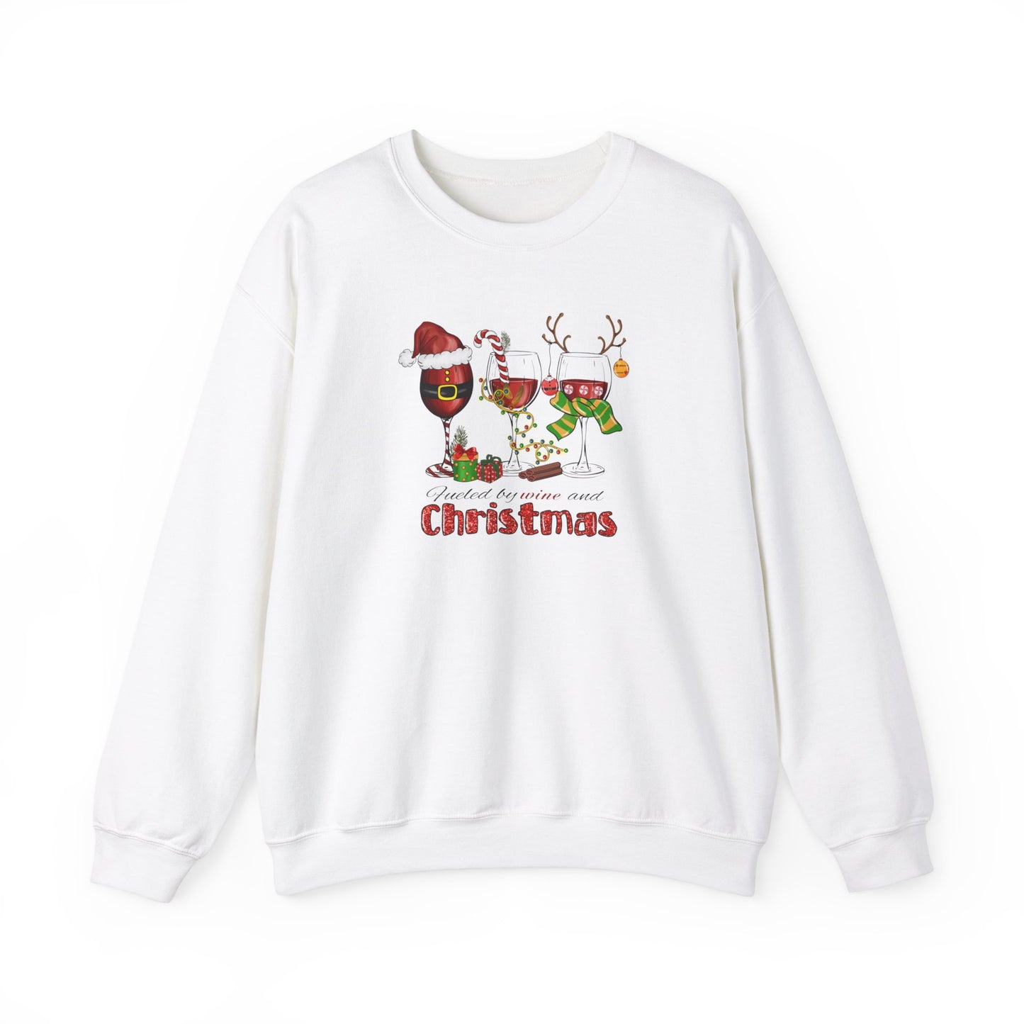 Fueled by Wine and Christmas Crewneck Sweatshirt