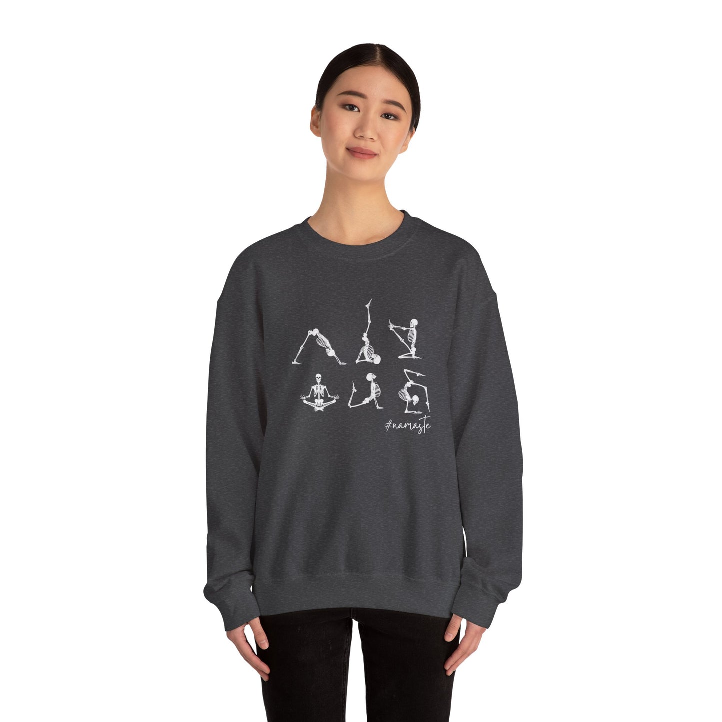 Halloween-Skeleton Yoga-Unisex Crewneck Sweatshirt