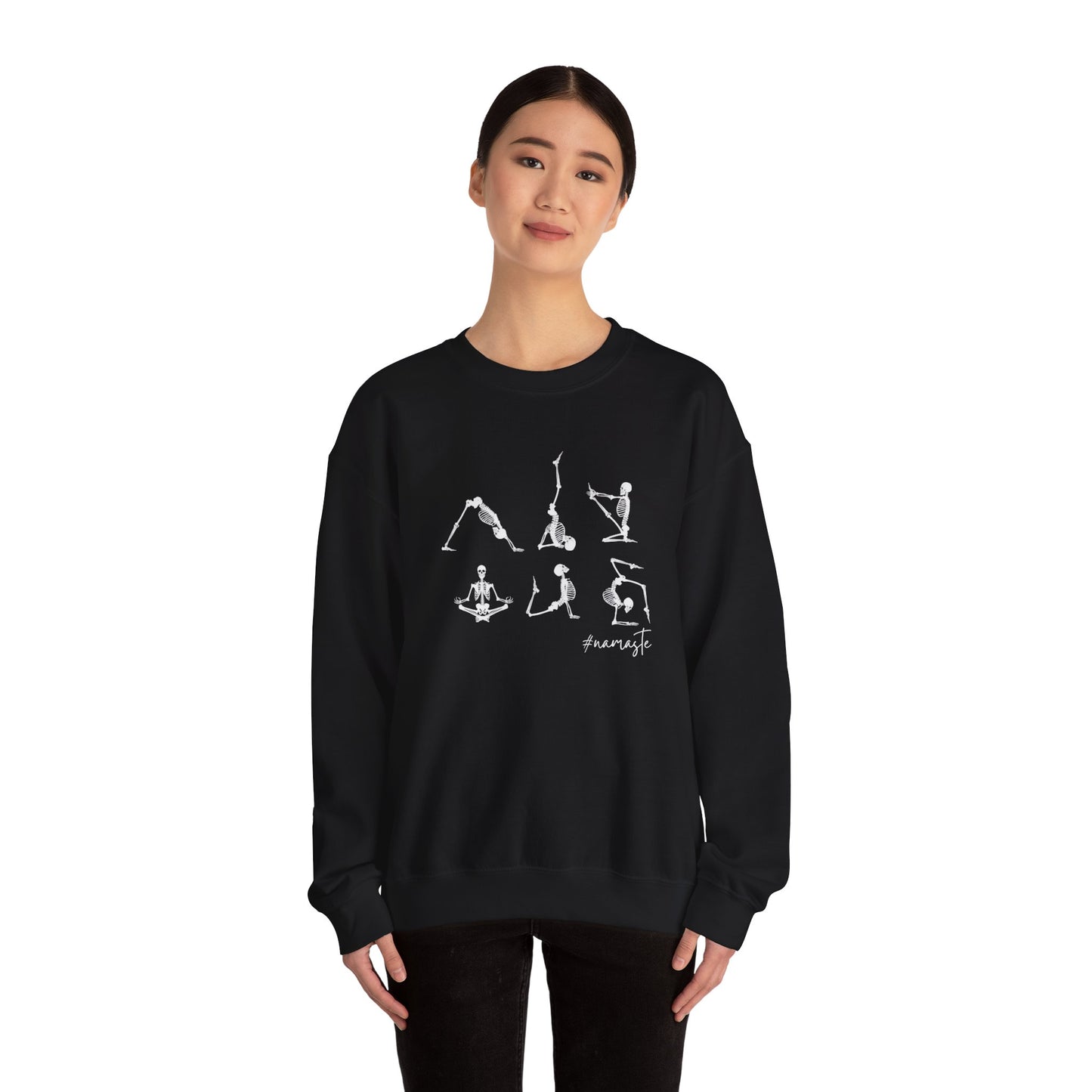 Halloween-Skeleton Yoga-Unisex Crewneck Sweatshirt