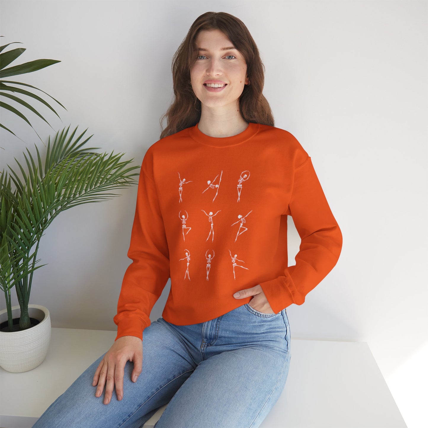 Halloween-Skeleton Ballet Crewneck Sweatshirt