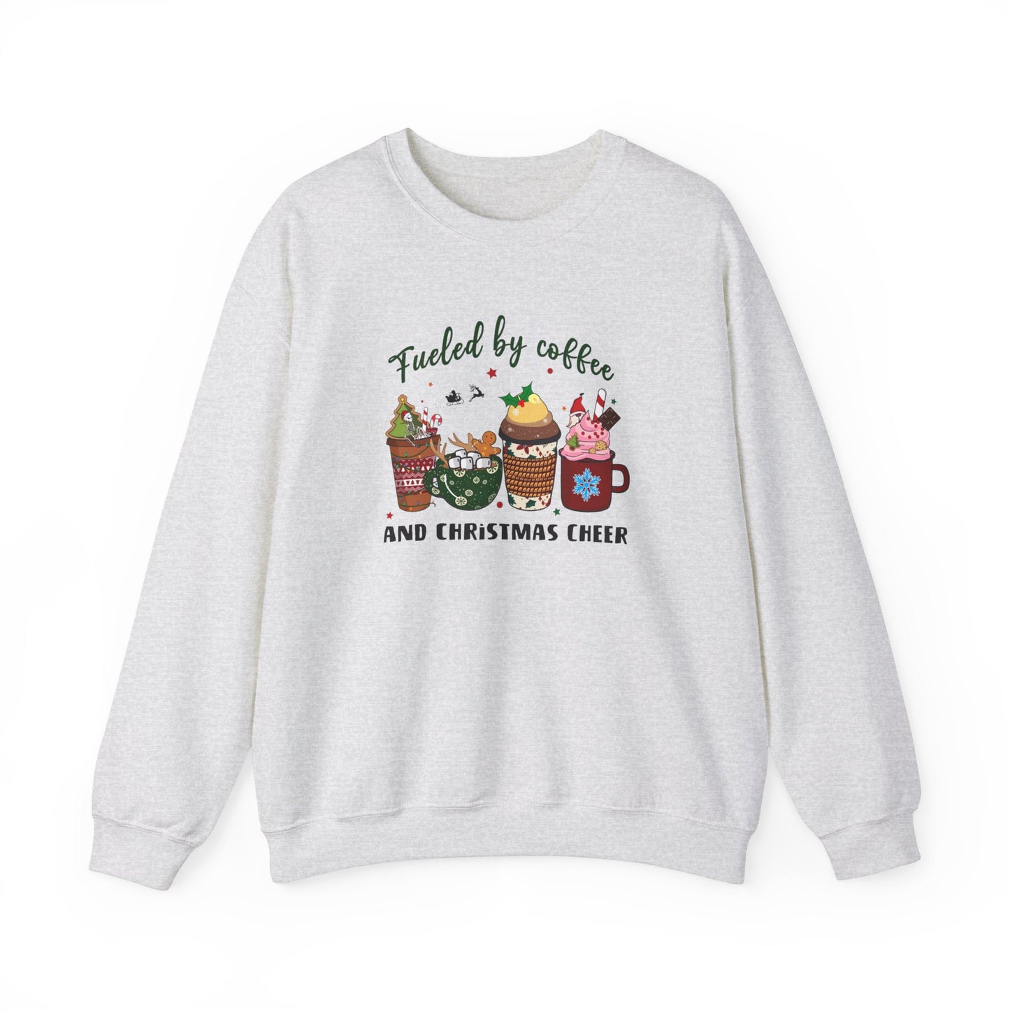 Fueled by Coffee and Christmas Cheer Crewneck Sweatshirt