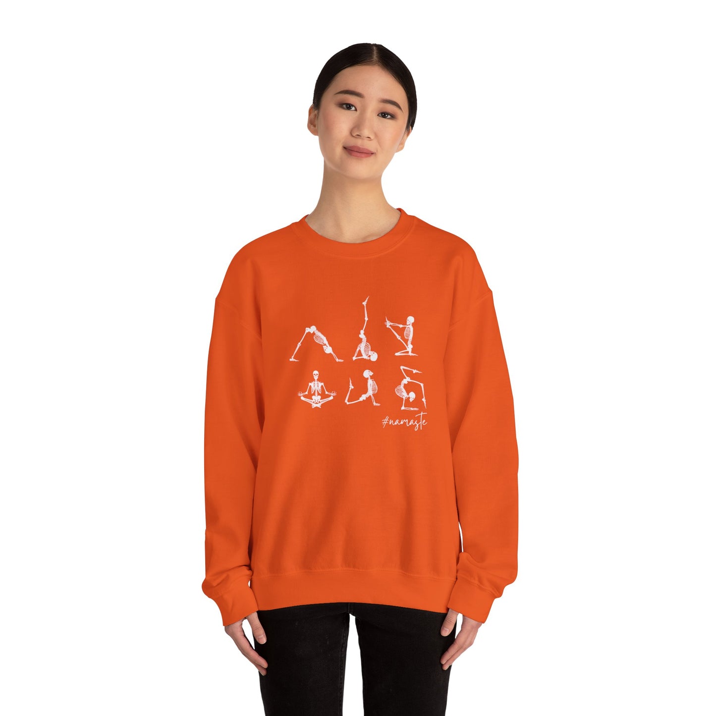 Halloween-Skeleton Yoga-Unisex Crewneck Sweatshirt