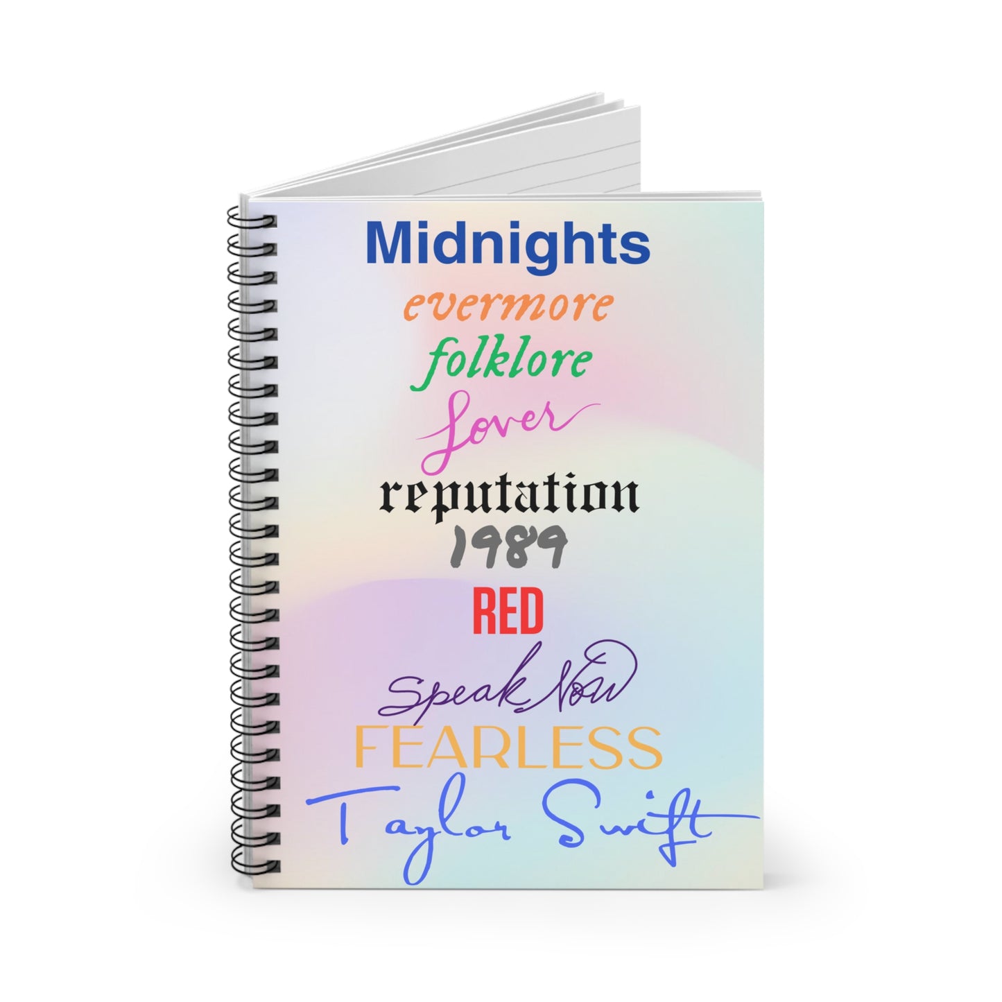 Taylor Swift ERAS Spiral Notebook - Ruled