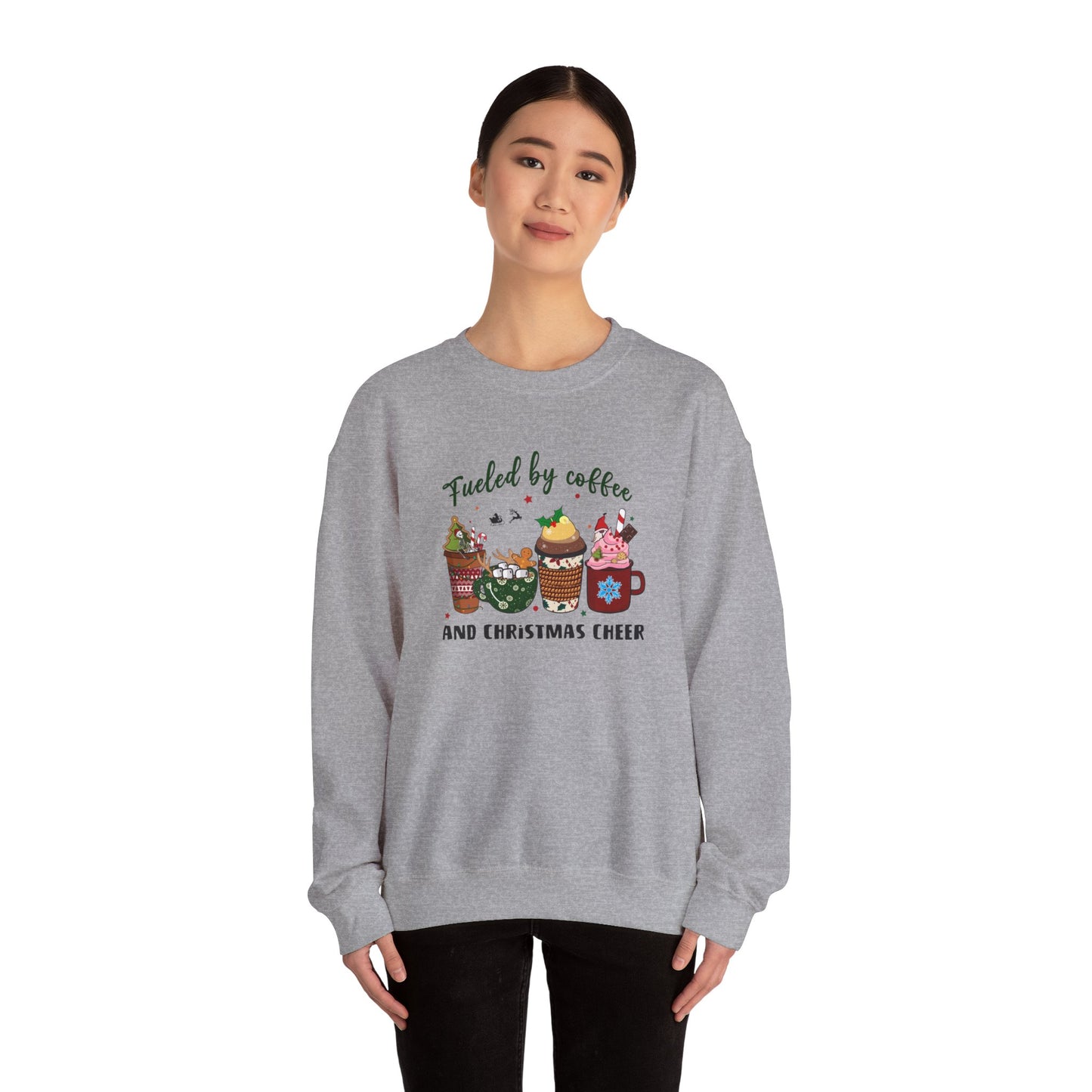 Fueled by Coffee and Christmas Cheer Crewneck Sweatshirt