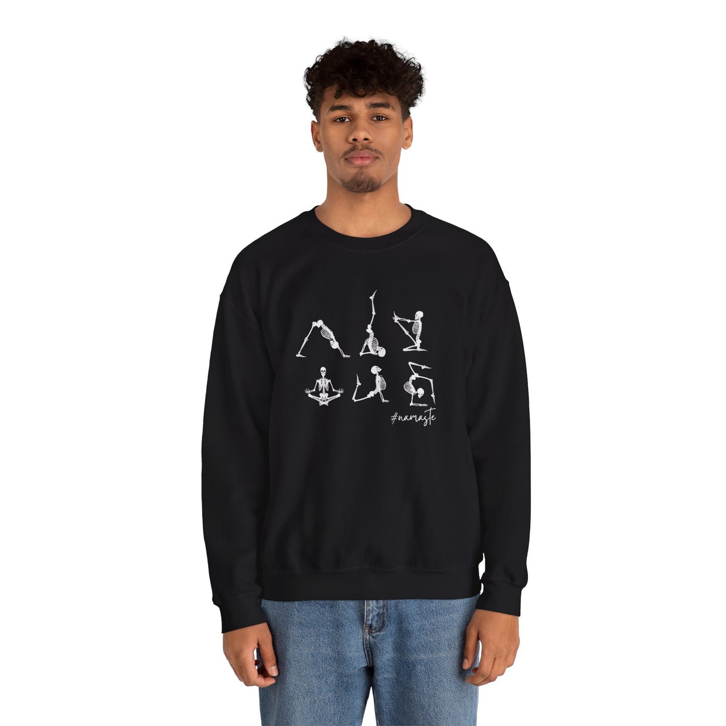 Halloween-Skeleton Yoga-Unisex Crewneck Sweatshirt