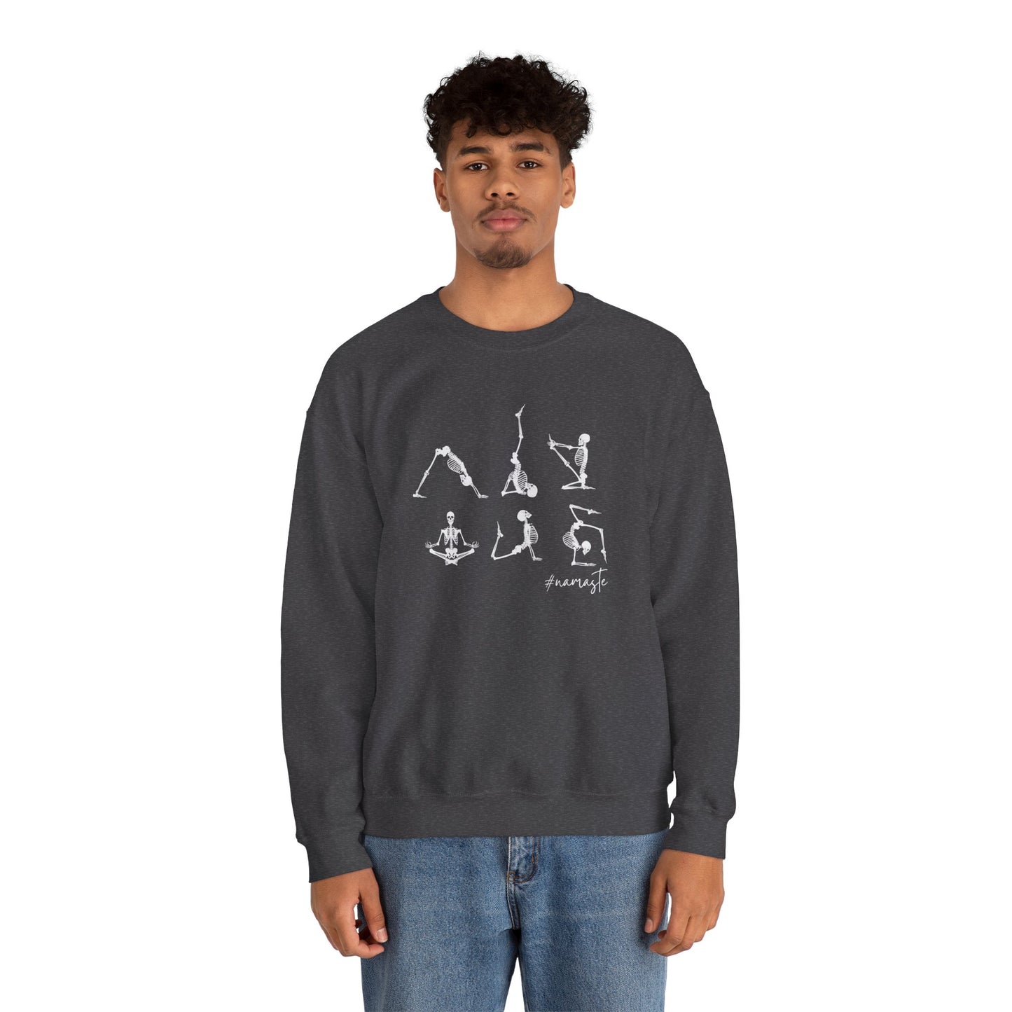 Halloween-Skeleton Yoga-Unisex Crewneck Sweatshirt