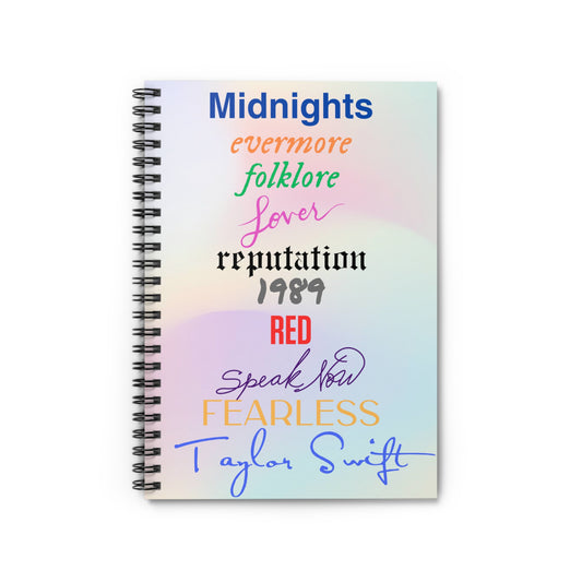 Taylor Swift ERAS Spiral Notebook - Ruled