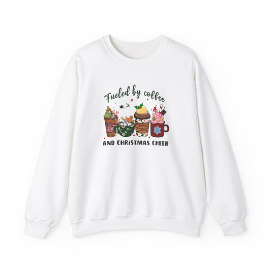 Fueled by Coffee and Christmas Cheer Crewneck Sweatshirt