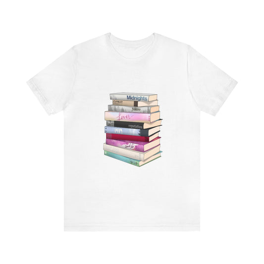Taylor Swift Albums as Books-Unisex Jersey Short Sleeve Tee